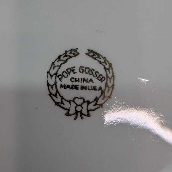 Vintage Pope Gosser China Floral Dogwood Replacement 1 Gravy Boat 1 Oval Bowl - Picture 10 of 10